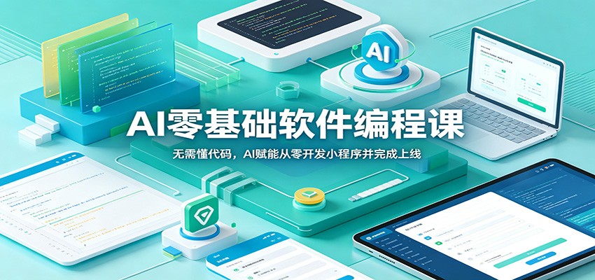 AI零基础软件编程课：无需懂代码，AI赋能从零开发小程序并完成上线