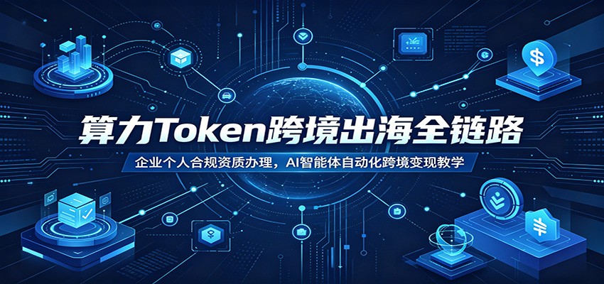 算力Token跨境出海全链路：企业个人合规资质办理，AI智能体自动化跨境变现教学