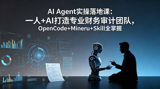 （19037期）AI Agent实操落地课：一人+AI打造专业财务审计团队，OpenCode+Mineru+Skill全掌握