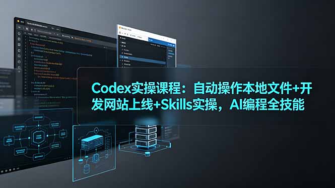 （19009期）Codex实操课程：自动操作本地文件+开发网站上线+Skills实操，AI编程全技能