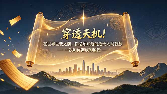 （19063期）付费文章：穿透天机！在世界巨变之前，你必须知道的通天人间智慧 一次和你彻底聊通透