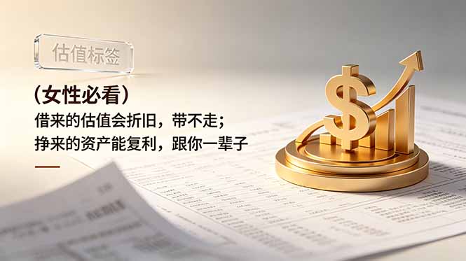 （19043期）付费文章：（女性必看）借来的估值会折旧，带不走；挣来的资产能复利，跟你一辈子