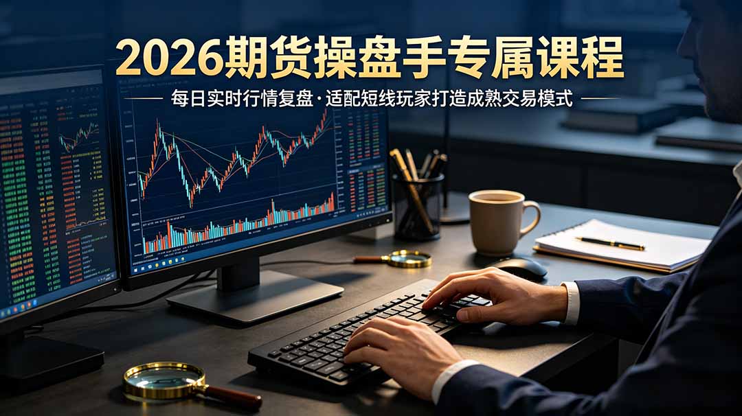 （19093期）2026期货操盘手专属课程-更新6月，每日实时行情复盘，适配短线玩家打造成熟交易模式