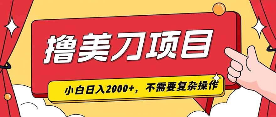 （19493期）撸美刀，单日收入2000+，小白可做