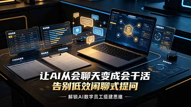 （19130期）让AI从会聊天变成会干活，告别低效闲聊式提问，解锁AI数字员工搭建思维
