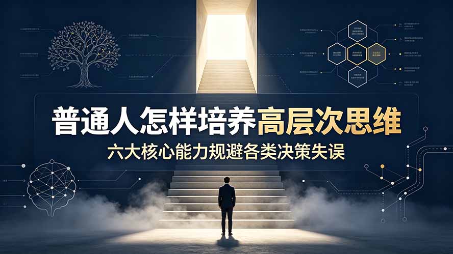 （19479期）付费文章：普通人怎样培养高层次思维，六大核心能力规避各类决策失误