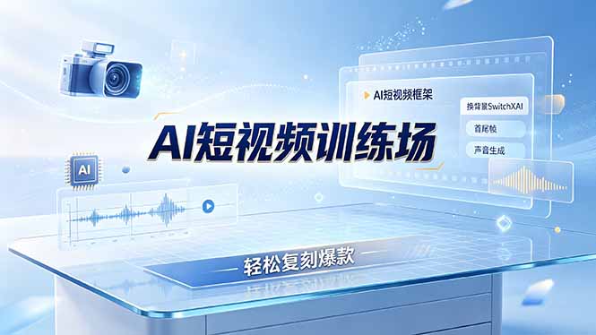 （19137期）老陈AI短视频训练场：AI短视频框架+换背景SwitchXAI+首尾帧+声音生成，轻松复刻爆款