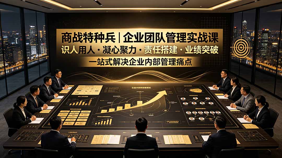 （19534期）商战特种兵｜企业团队管理实战课，识人用人・凝心聚力・责任搭建・业绩突破
