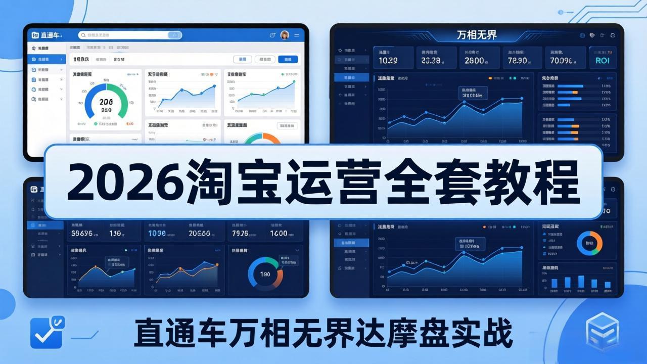 （19288期）2026淘宝运营全套教程(更新7月)，直通车万相无界达摩盘实战，从基础到进阶提升流量转化