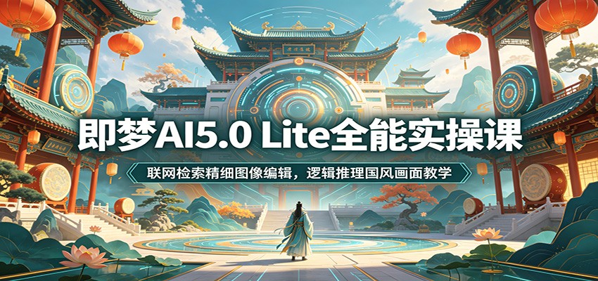 即梦AI5.0 Lite全能实操课：联网检索精细图像编辑，逻辑推理国风画面教学