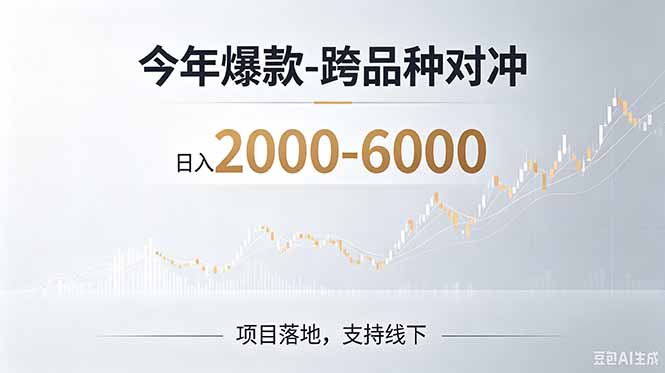 （19150期）2026创业新风口—跨品种对冲震撼首发！日收益2000-6000+，项目绿色长久，安全稳健