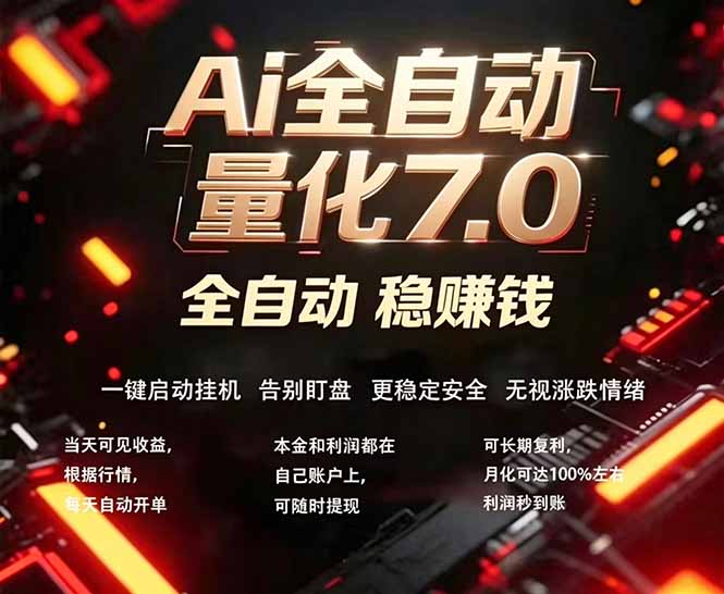 （19420期）EA黄金量化7.0 ，24小时全自动挣美金，小白轻松操作，日入1000+