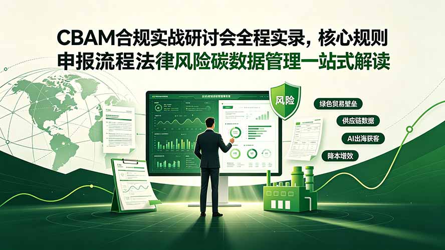 （19235期）CBAM合规实战研讨会全程实录，核心规则申报流程法律风险碳数据管理一站式解读