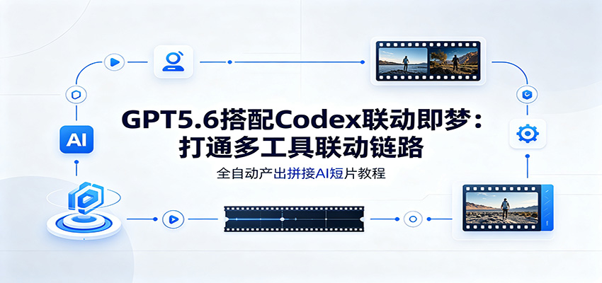 GPT5.6搭配Codex联动即梦：打通多工具联动链路，全自动产出拼接AI短片教程