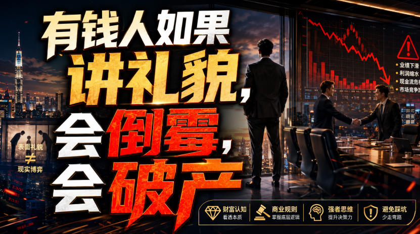 付费文章：有钱人如果讲礼貌，会倒霉，会破产
