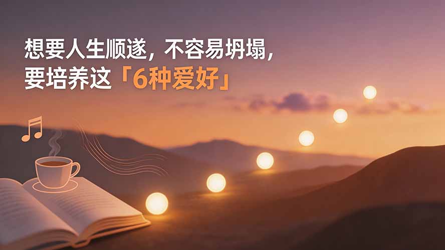 （19638期）付费文章：想要人生顺遂，不容易坍塌，要培养这6种爱好
