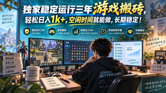 三款AI自动化游戏,日入千元,长期稳定,毫无保留的全部教给你!